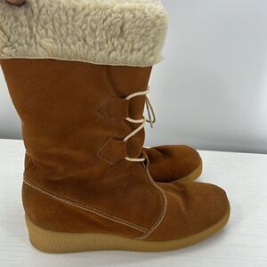 Yodelers women’s suede upper winter warm boots 9